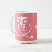 Abschluss der Krankenpflege Kaffeetasse (Vorderseite Links)