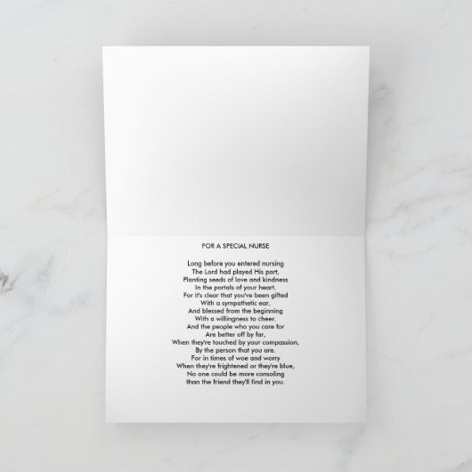 Abschluss der Krankenpflege Karte (Innenseite)