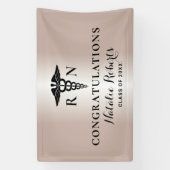 Abschluss der Krankenpflege Moderne Rose Gold  Banner (Vertikal)