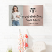 Abschluss der Krankenpflege Moderne Rose Gold Foto Banner (Insitu)
