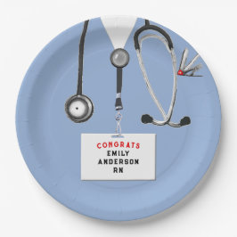 Abschluss der Krankenpflege Pappteller