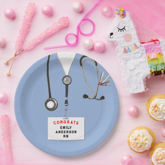 Abschluss der Krankenpflege Pappteller (Party)