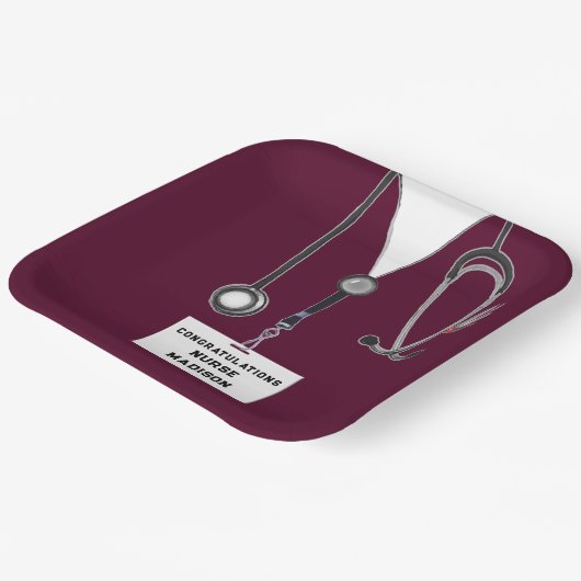 Abschluss der Krankenpflege Pappteller (Gewinkelt)