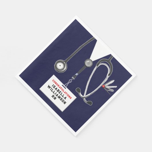 Abschluss der Krankenpflege Serviette (Ecke)