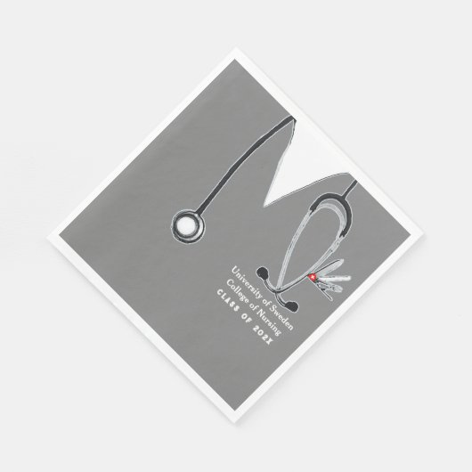 Abschluss der Krankenpflege Serviette (Ecke)