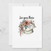 Abschluss der Krankenpflege Vintag Boho Floral Einladung (Rückseite)