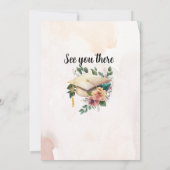 Abschluss der Krankenpflege Vintag Boho Floral Einladung (Rückseite)