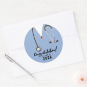 Abschluss der Krankenpflegerschule Classic Round S Runder Aufkleber (Umschlag)