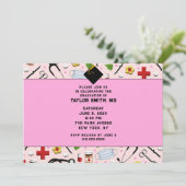 Abschluss der Krankenpflegerschule Einladung (Stehend Vorderseite)