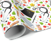 Abschluss der Krankenpflegerschule Geschenkpapier (Rolleneckpunkt)