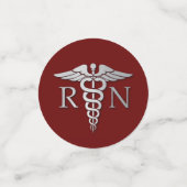 Abschluss der Krankenpflegerschule Maroon Silver Konfetti (Klein Vorderseite)