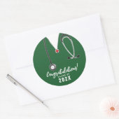 Abschluss der Krankenpflegerschule Runder Aufkleber (Umschlag)