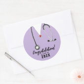 Abschluss der Krankenpflegerschule Runder Aufkleber (Umschlag)