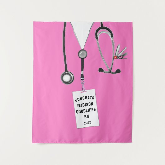 Abschluss der Krankenpflegerschule Wandteppich (Vorderseite)