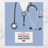 Abschluss der Kreativmedizin Weinetikett (Einzelnes Label)