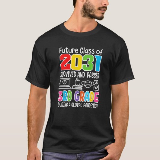 Abschluss der künftigen Klasse 2031 I, Dritter 3 T-Shirt (Vorderseite)