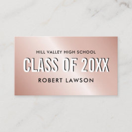 Abschluss der Kupfermetallic-Klasse Name Sozialzei Visitenkarte