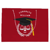 Abschluss der Law School Anwältin große Geschenkta Geschenktüte (Rückseite)