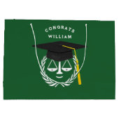 Abschluss der Law School Anwältin große Geschenkta Geschenktüte (Rückseite)