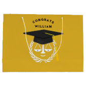 Abschluss der Law School Anwältin große Geschenkta Große Geschenktüte (Rückseite)