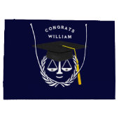 Abschluss der Law School Anwältin große Geschenkta Große Geschenktüte (Rückseite)