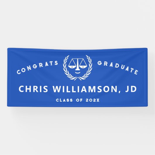 Abschluss der Law School Blue Banner (Horizontal)