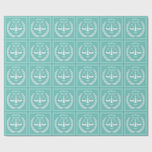 Abschluss der Law School Geschenkpapier (Flach)