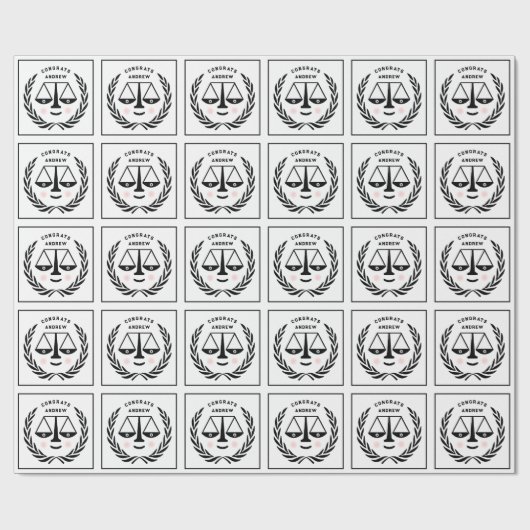 Abschluss der Law School Geschenkpapier (Flach)
