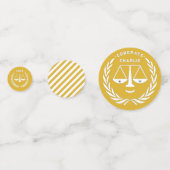 Abschluss der Law School Gold Konfetti (Rückseiten)