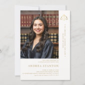 Abschluss der Law School - Goldskala des Fotos der Einladung (Vorderseite)