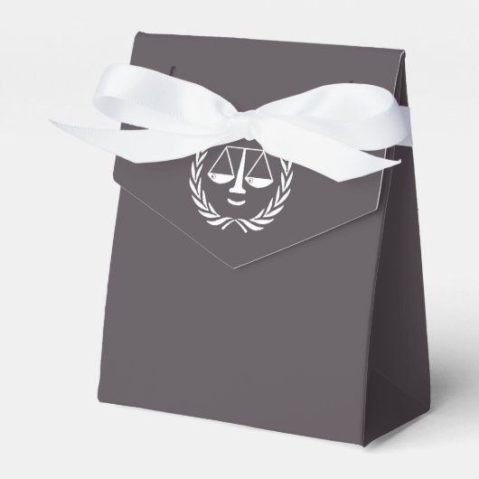 Abschluss der Law School Gray Favor Box Geschenkschachtel (Vorderseite)