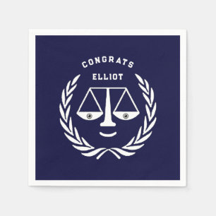 Abschluss der Law School Navy Blue Serviette