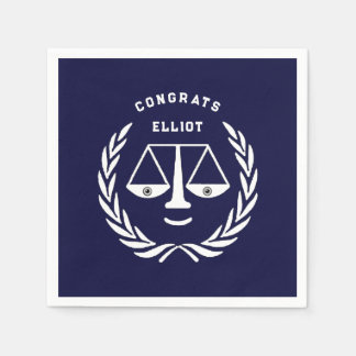Abschluss der Law School Navy Blue Serviette