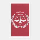 Abschluss der Law School Red Serviette (Vorderseite)