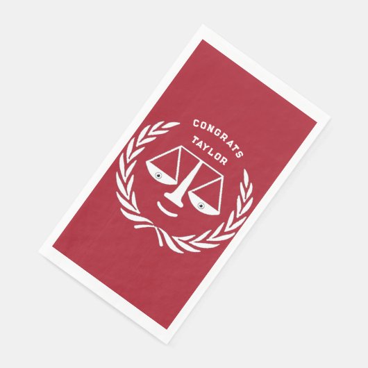 Abschluss der Law School Red Serviette (Ecke)