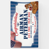 Abschluss der Luftwaffe 321 TRS Warthogs Mascot 3x Banner (Vertikal)