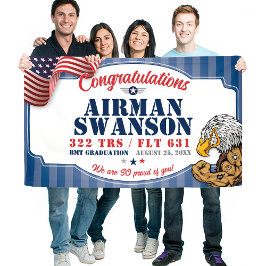 Abschluss der Luftwaffe 322 TRS Adler Maskottchen  Banner