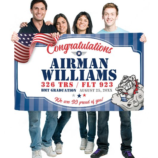 Abschluss der Luftwaffe 326 TRS Bulldogs Mascot 3x Banner