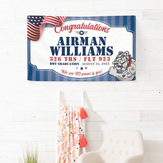 Abschluss der Luftwaffe 326 TRS Bulldogs Mascot 3x Banner (Insitu)