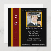 Abschluss der Maroon & Gold School Einladung (Vorne/Hinten)