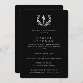 Abschluss der Medizin der Schwarzen/Weißen Asclepi Einladung (Vorne/Hinten)