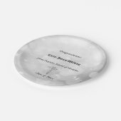 Abschluss der Medizinschule, Caduceus, Silber Pappteller (Schrägansicht)