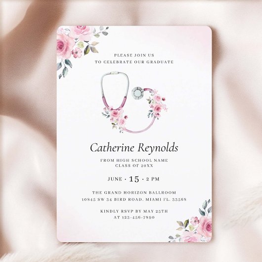 Abschluss der Medizinschule Einladung