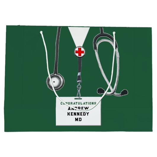 Abschluss der Medizinschule Große Geschenktüte (Rückseite)