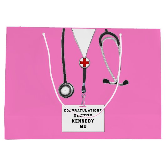 Abschluss der Medizinschule Große Geschenktüte (Rückseite)