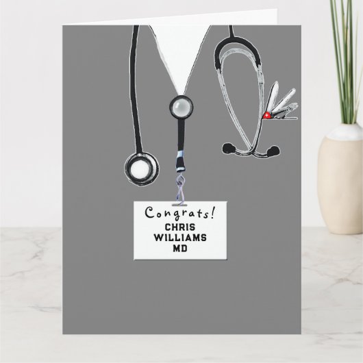 Abschluss der Medizinschule Karte (Vorderseite)