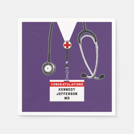 Abschluss der Medizinschule Napkins Serviette (Vorderseite)