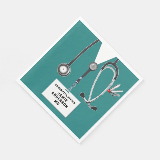 Abschluss der Medizinschule Napkins Serviette (Ecke)