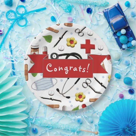 Abschluss der Medizinschule Pappteller (Party)