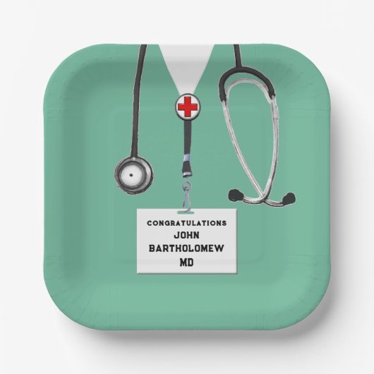 Abschluss der Medizinschule Pappteller (Vorderseite)